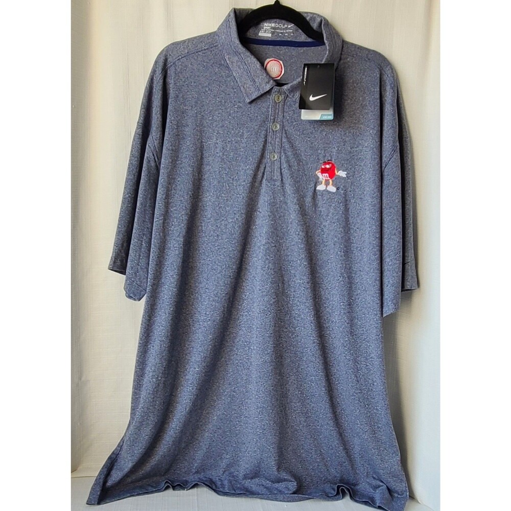 Nike Golf Dri-FIT M&M's Gray Polo Shirt Men's 3XL Short Sleeve Performance